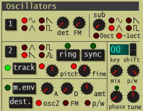 Synth1 オシレーター
