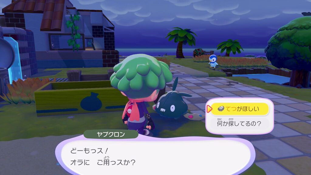 ぽこあポケモン：ヤブクロンに頼んで鉄を作ってもらう